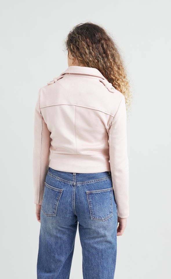 Raw Edge Biker Blush