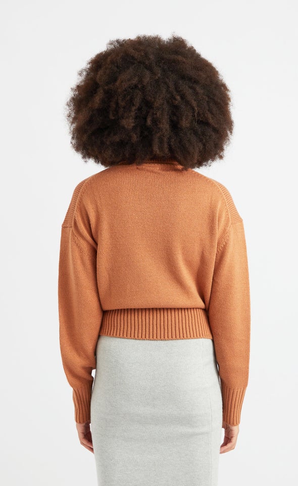 Relaxed Fit Turtleneck Sweater New Spice
