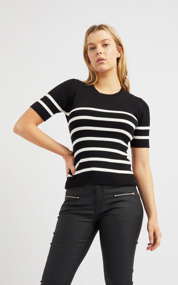 Rib Knit Stripe Top Pagani