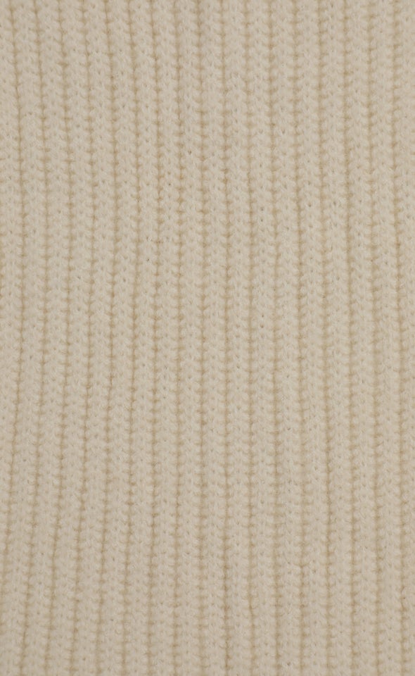 Ribbed Woolly Scarf Cream