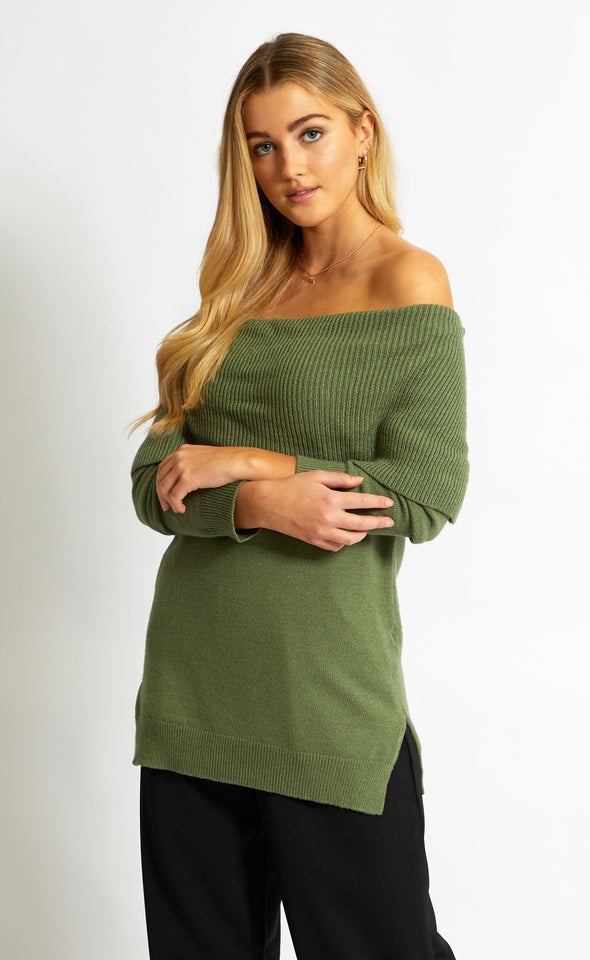 Roll Neck Cowl Sweater