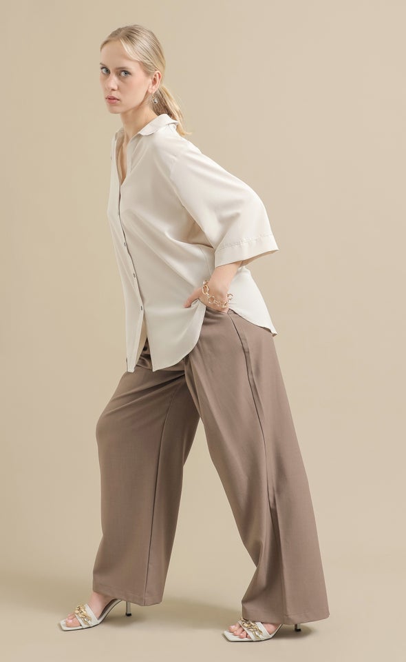 Roll Sleeve Shirt Natural