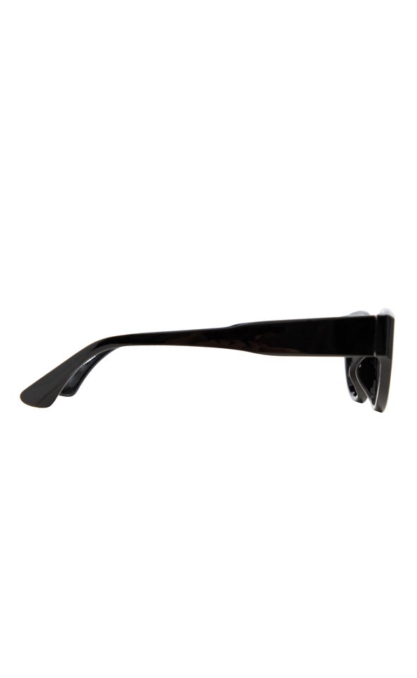 Rounded Cateye Sunglasses Black