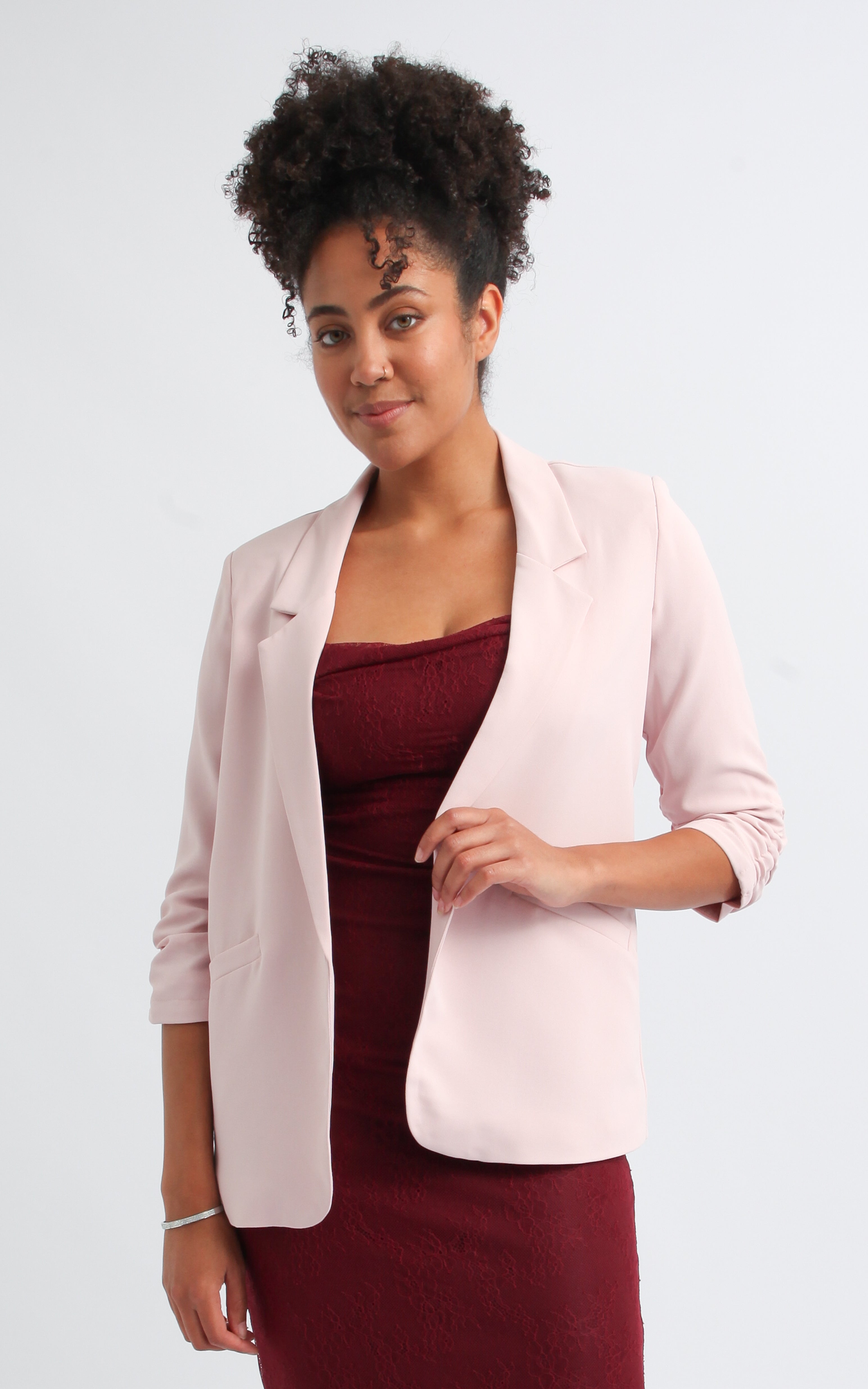 Ruched Sleeve Blazer | Pagani