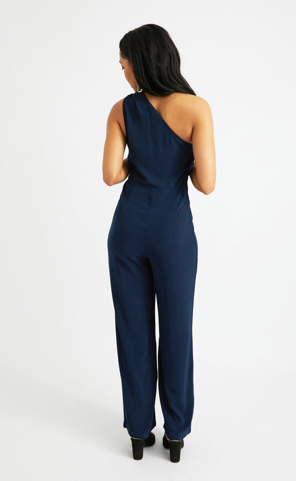 Ruched Waist Satin Jumpsuit Pagani