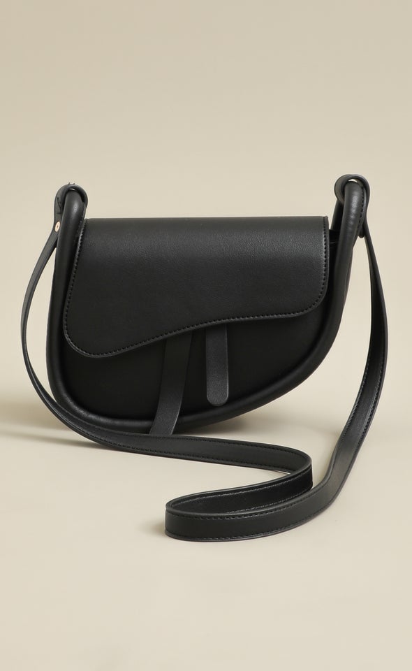 Saddle Crossbody Bag Black