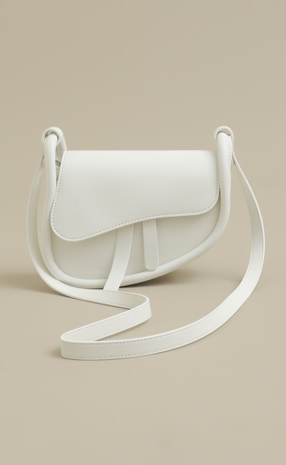 Saddle Crossbody Bag Ivory