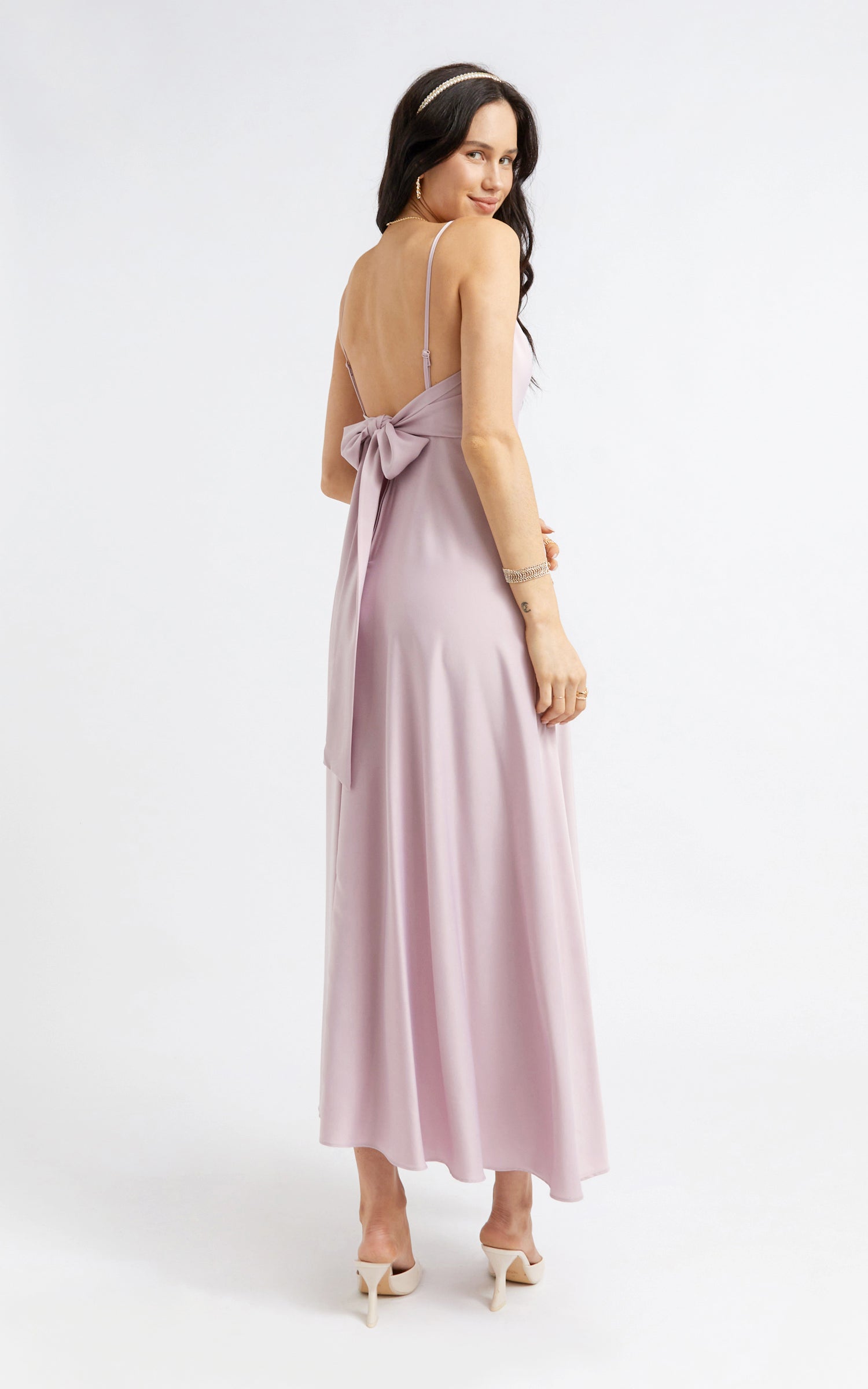 pagani bridesmaid dresses BABARONI V-neck Spaghetti Straps Bridesmaid Dress With Slit Dusty Rose, Dusty Rose / US0 main image 0