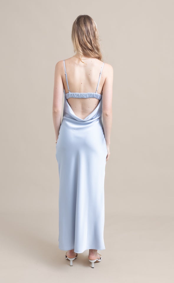 Satin Bralette Cowl Slip Gown Pale Lilac