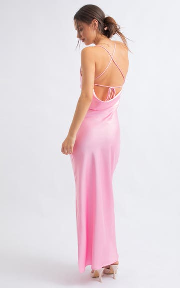 fitted lace wedding dress Slim Down Maxi Bubblegum M