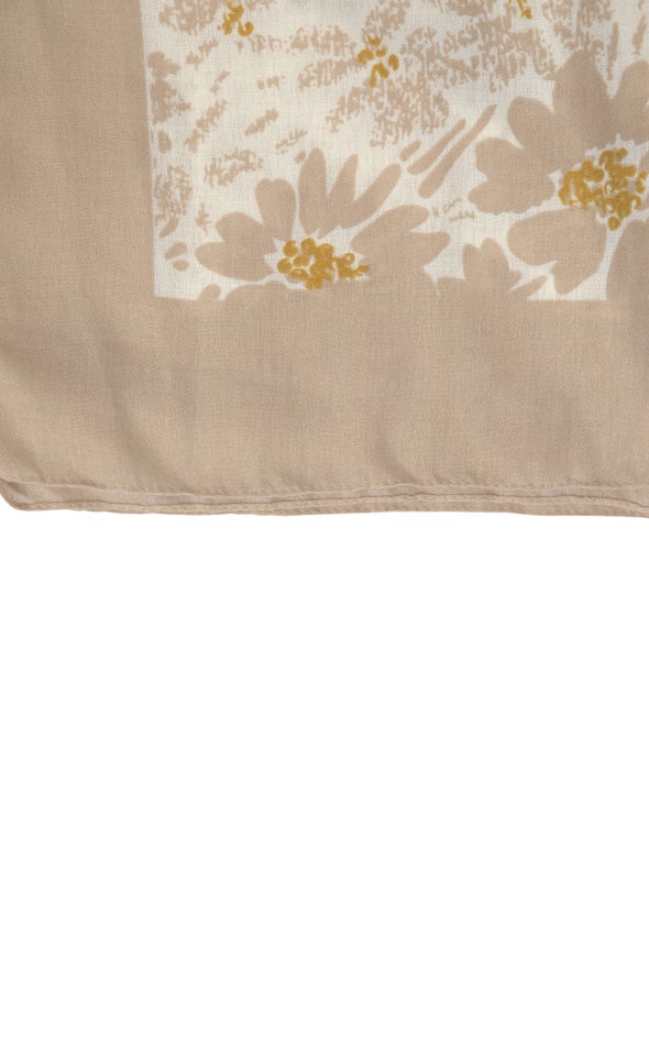 Satin Floral Scarf Multi