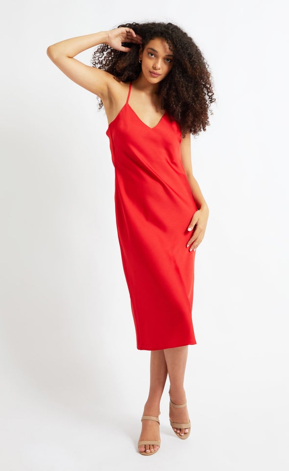 Satin Low Cowl Back Slip Dress Pagani