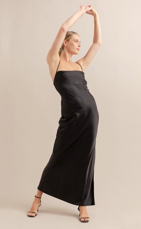 Satin Low Cross Back Gown | Pagani