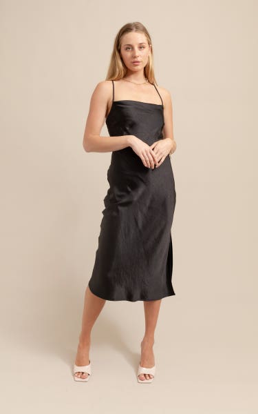 rhythm satin cross back dress Satin Criss Cross Open Back Mini Dress KCoutureBoutique