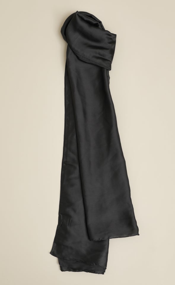 Satin Scarf Black