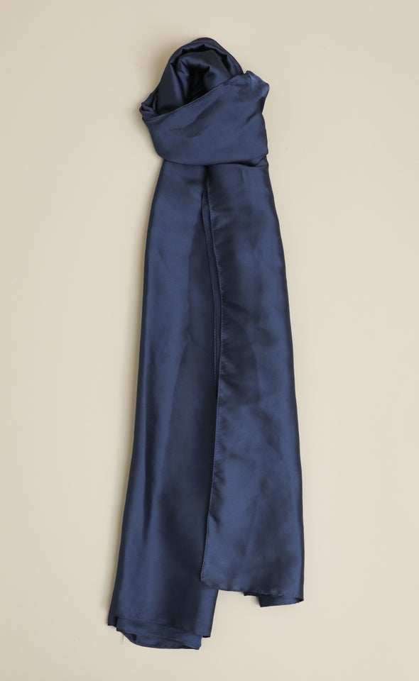 Satin Scarf Navy