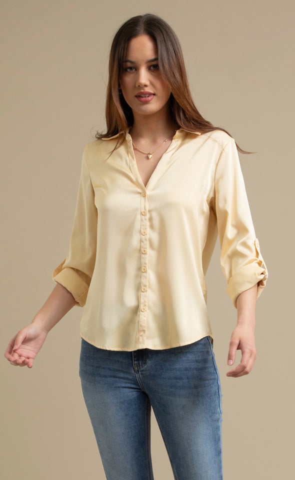 Satin Shirt Light Gold