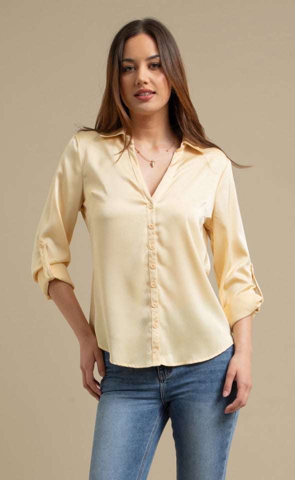 Satin Shirt Light Gold