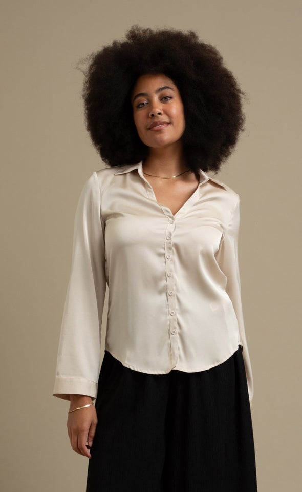 Satin Shirt Natural