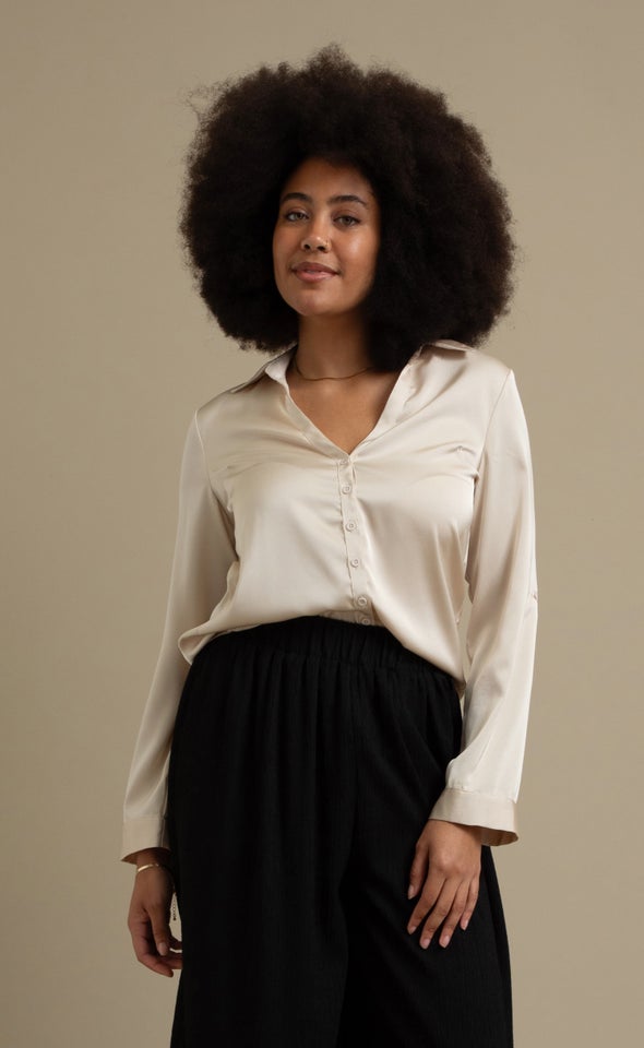 Satin Shirt Natural