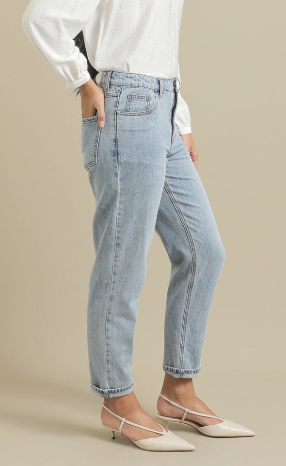 Sculpt Mom Jeans Blue