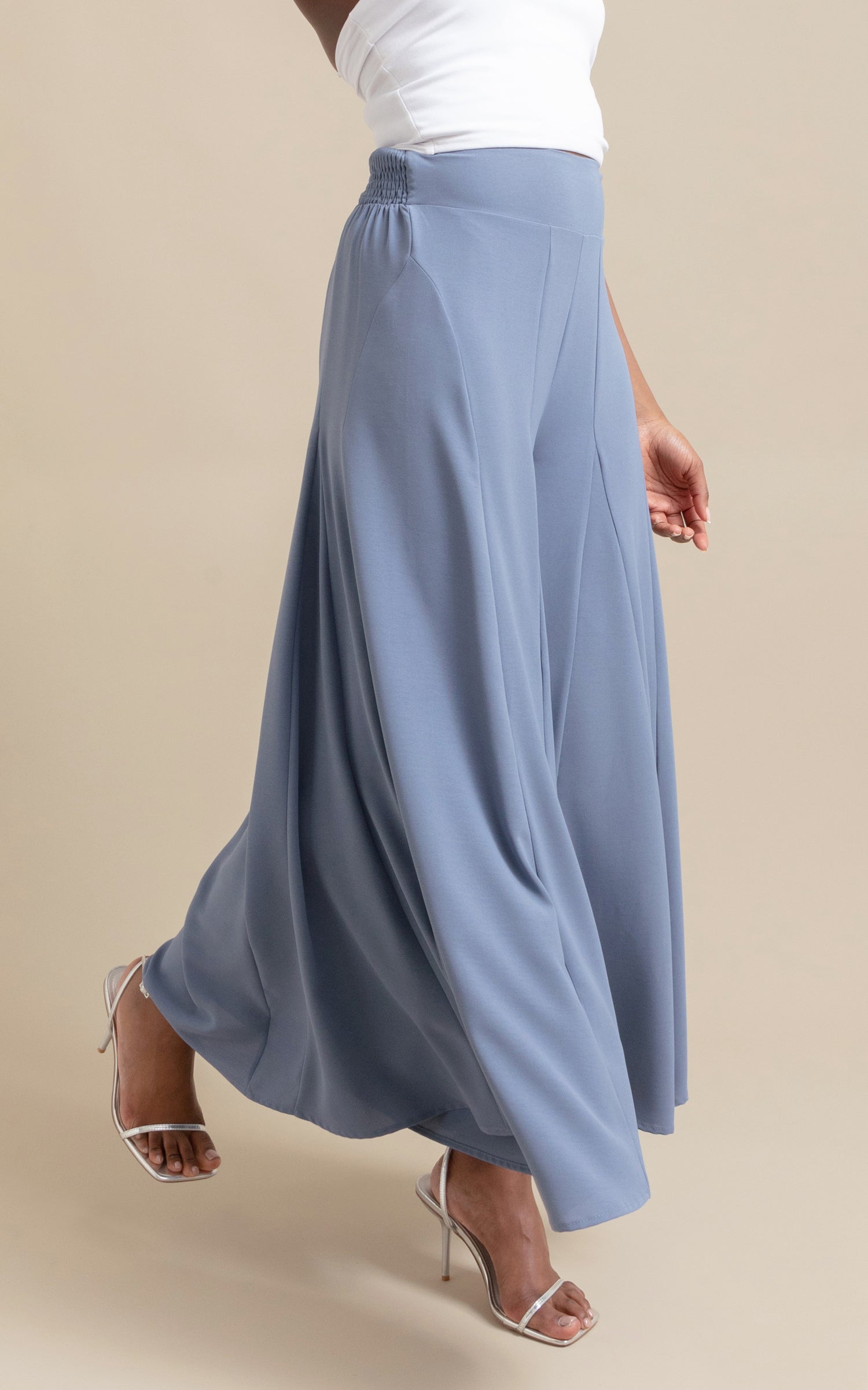 パンツ Paisley Embroidery Shirred Waist Pants Paisley Print High Waist Harem Pants | Izabel London