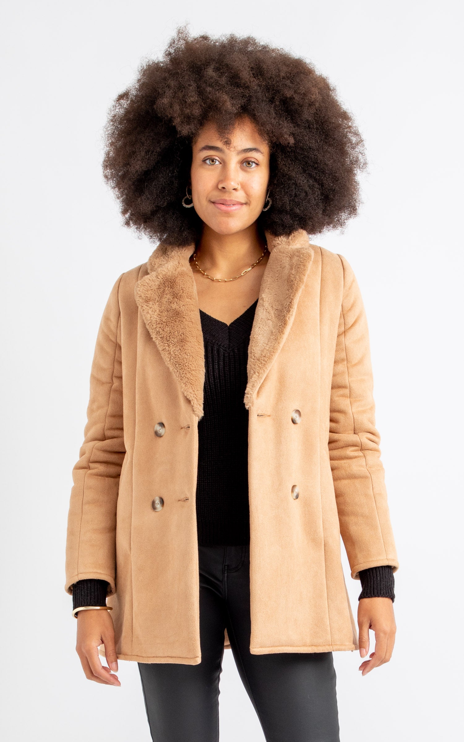 copper teddy coat