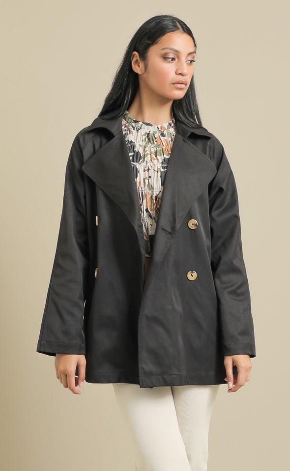 Shorter Length Trench Black