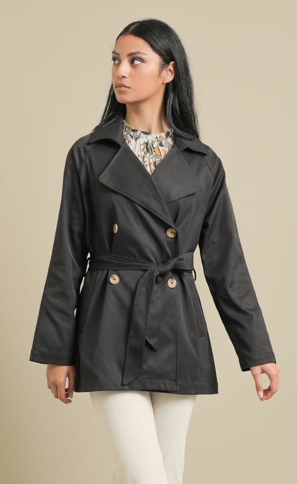 Shorter Length Trench Black