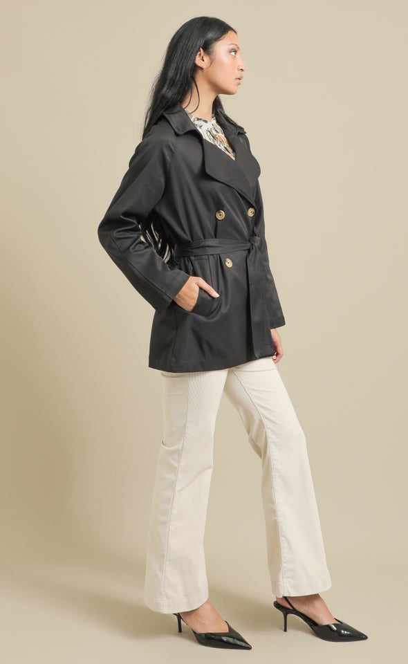 Shorter Length Trench Black
