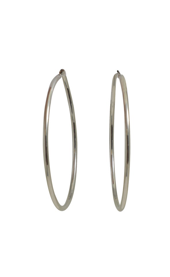 Simple Hoops Silver