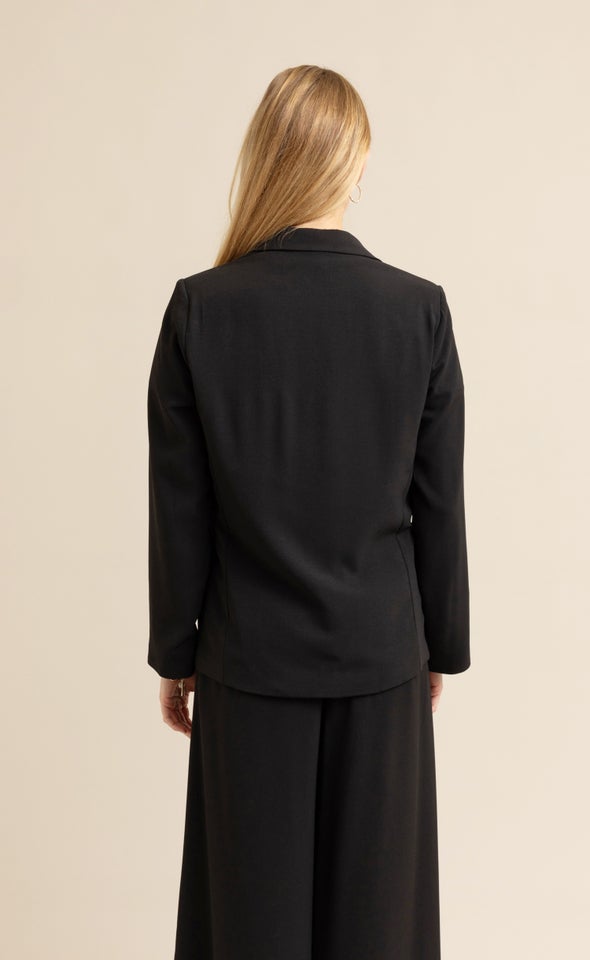 Single Button Blazer Black