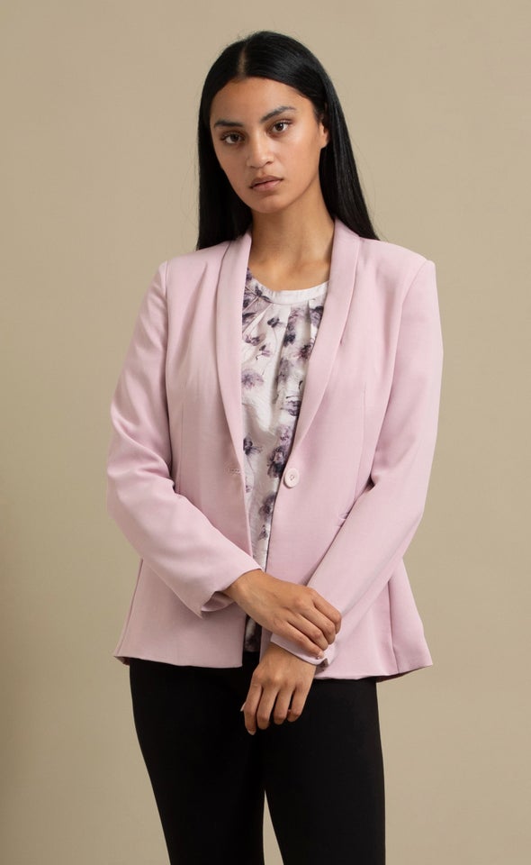 Single Button Blazer Dusky