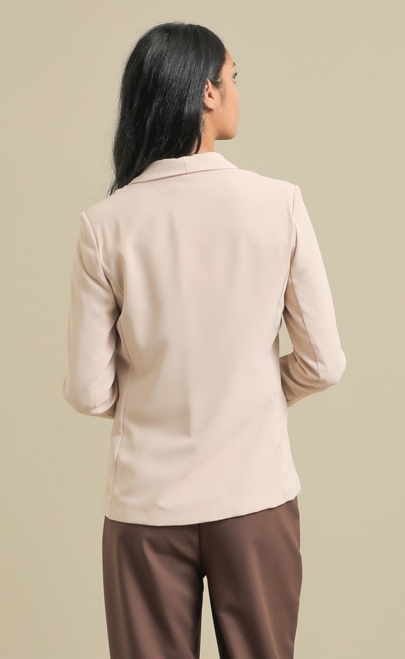 Single Button Blazer Natural