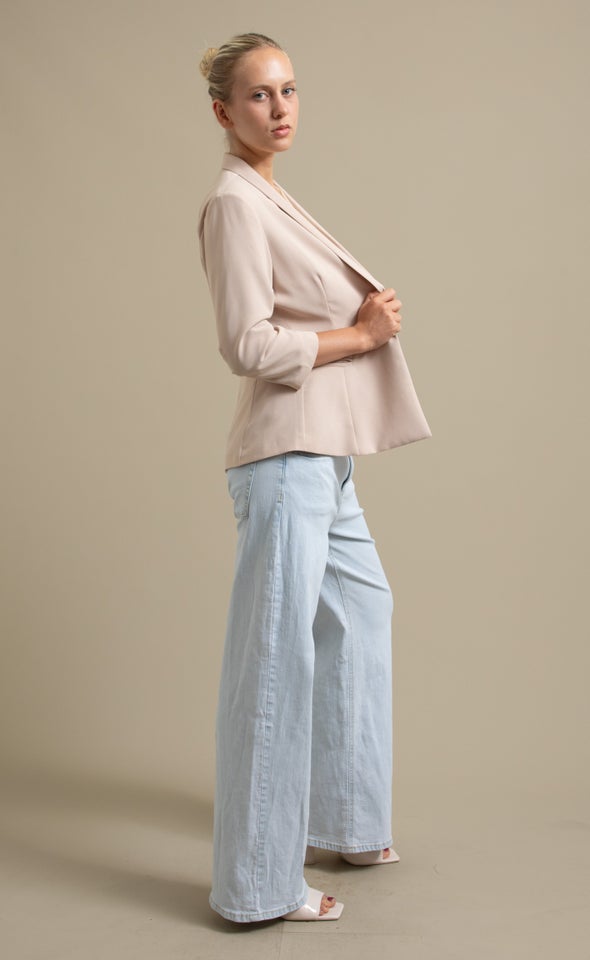 Single Button Blazer Natural
