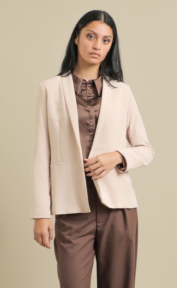 Single Button Blazer Natural