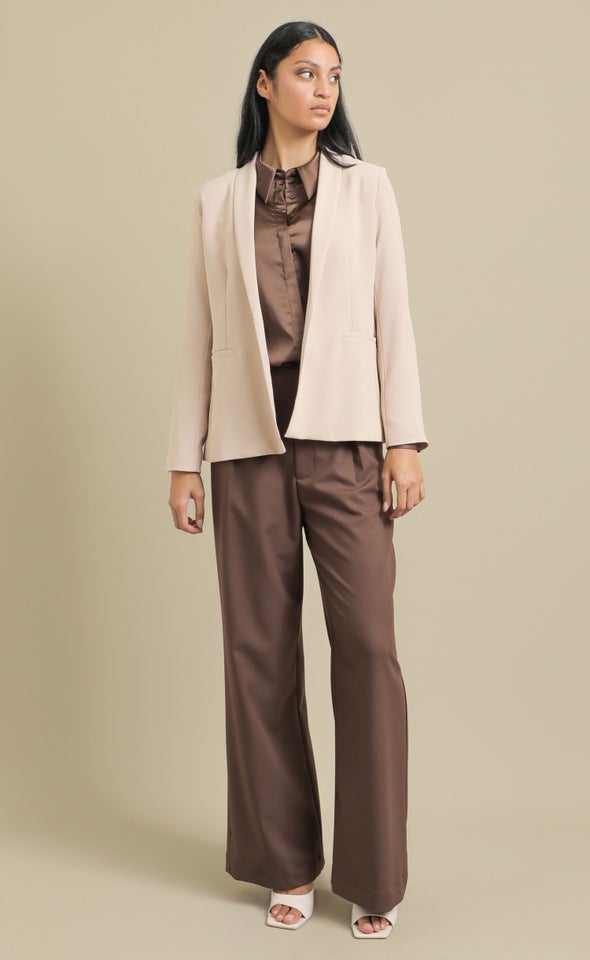 Single Button Blazer Natural