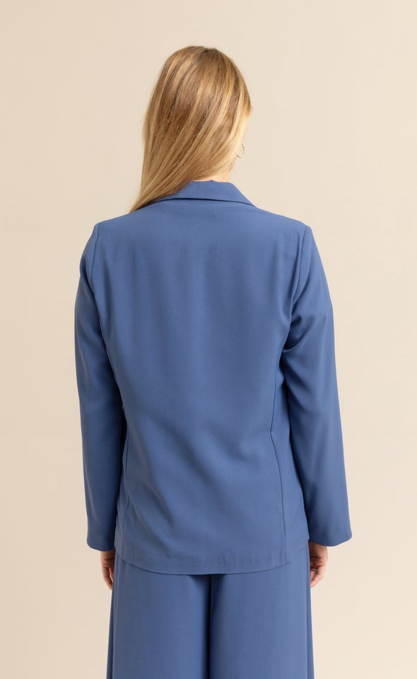 Single Button Blazer Sapphire