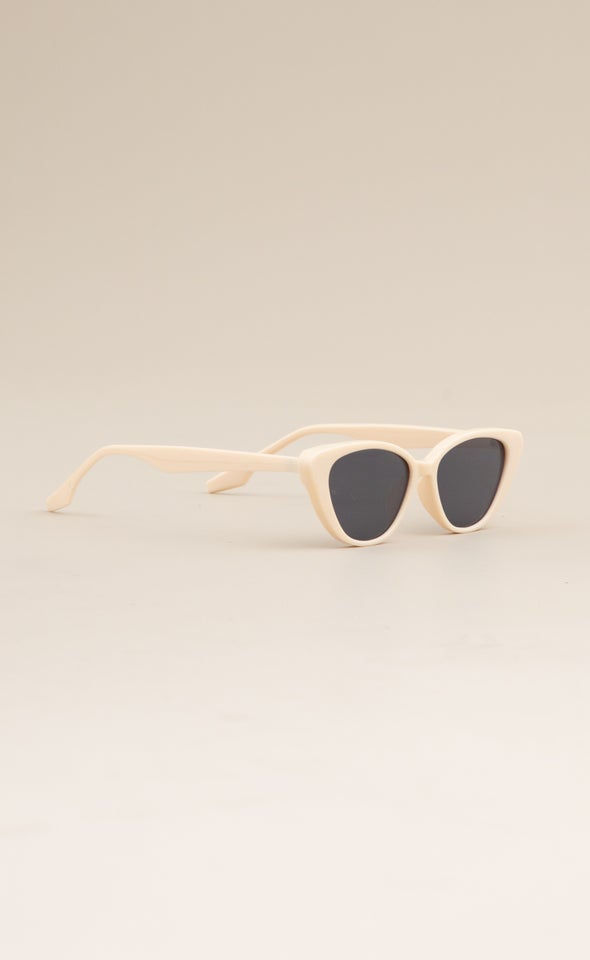 Slim Frame Sunglasses Cream