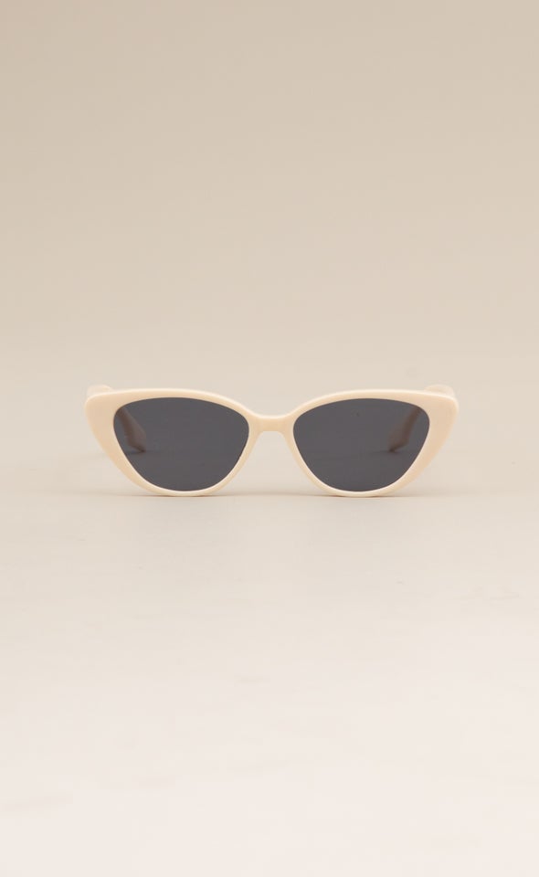 Slim Frame Sunglasses Cream