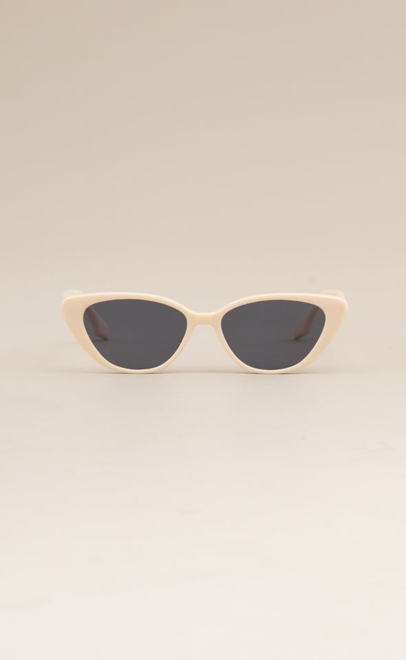 Slim Frame Sunglasses Cream
