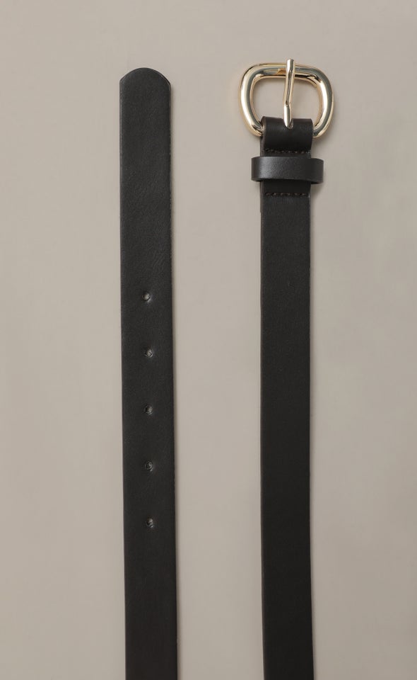 Slimline Jean Belt Gold/black