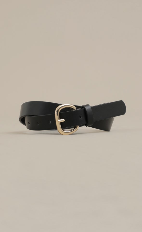 Slimline Jean Belt Gold/black