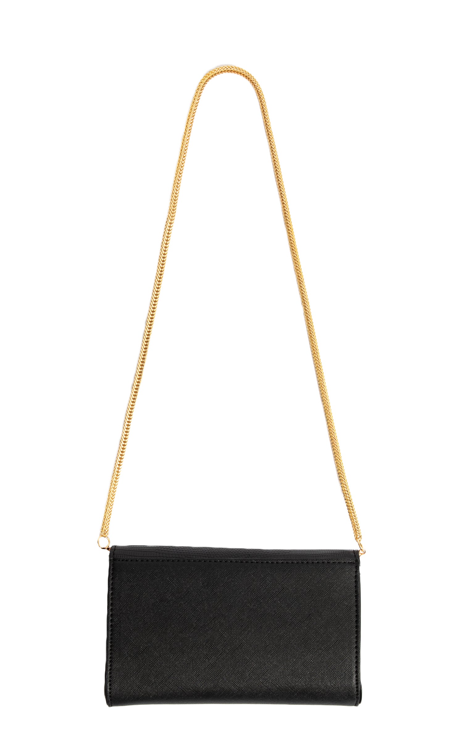 black clutch with strap