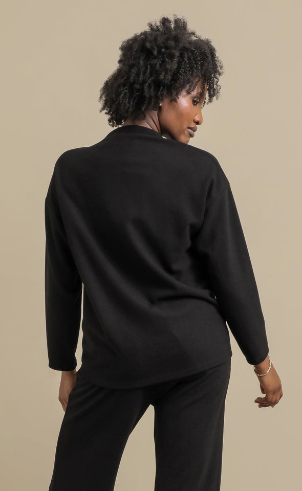 Soft Rib LS Top Black