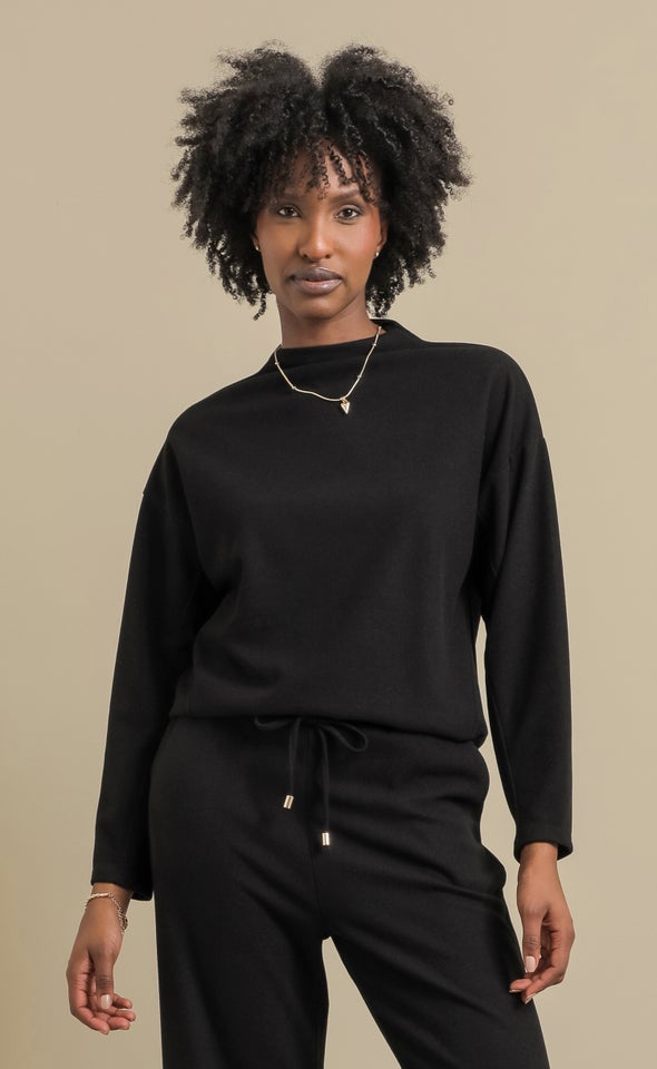 Soft Rib LS Top Black
