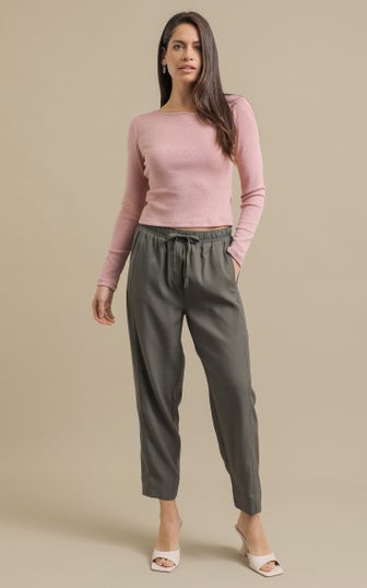 Soft Twill Drawcord Pants