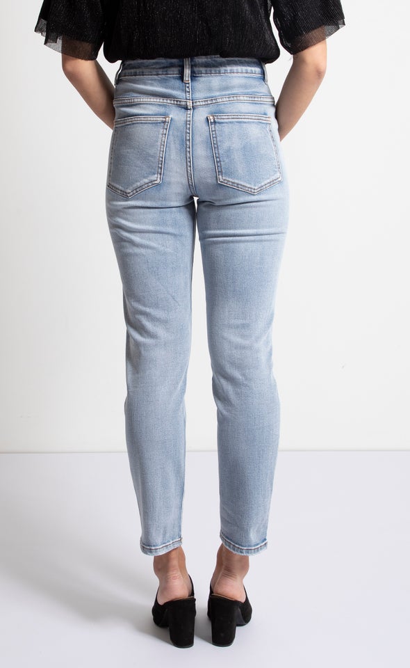 Soft Wash Straight Jeans Blue