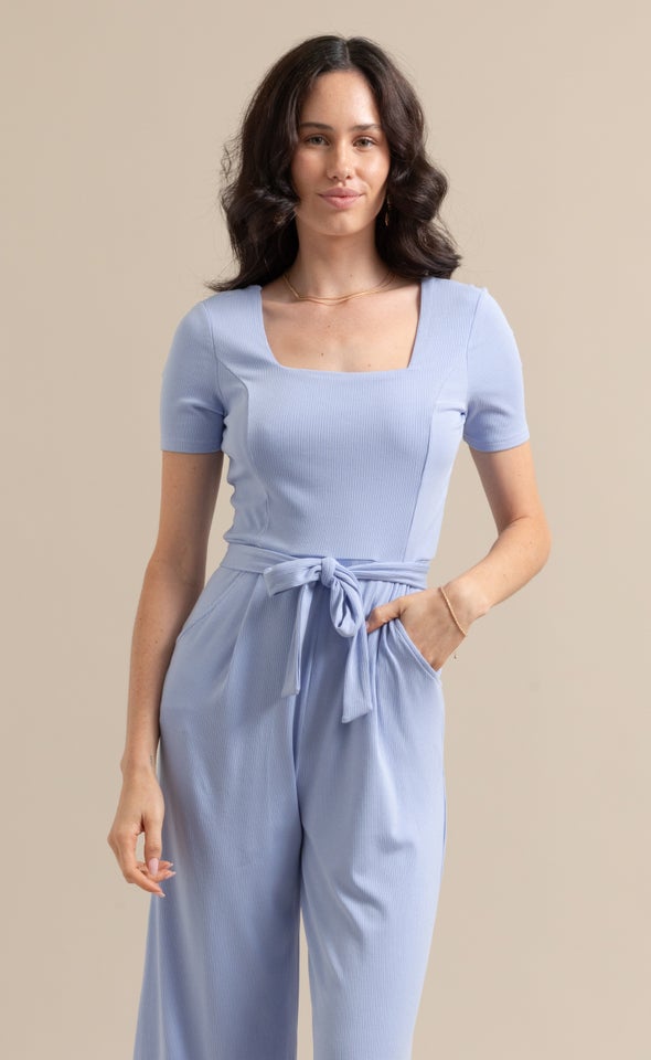 Square Neck Jumpsuit Lilac