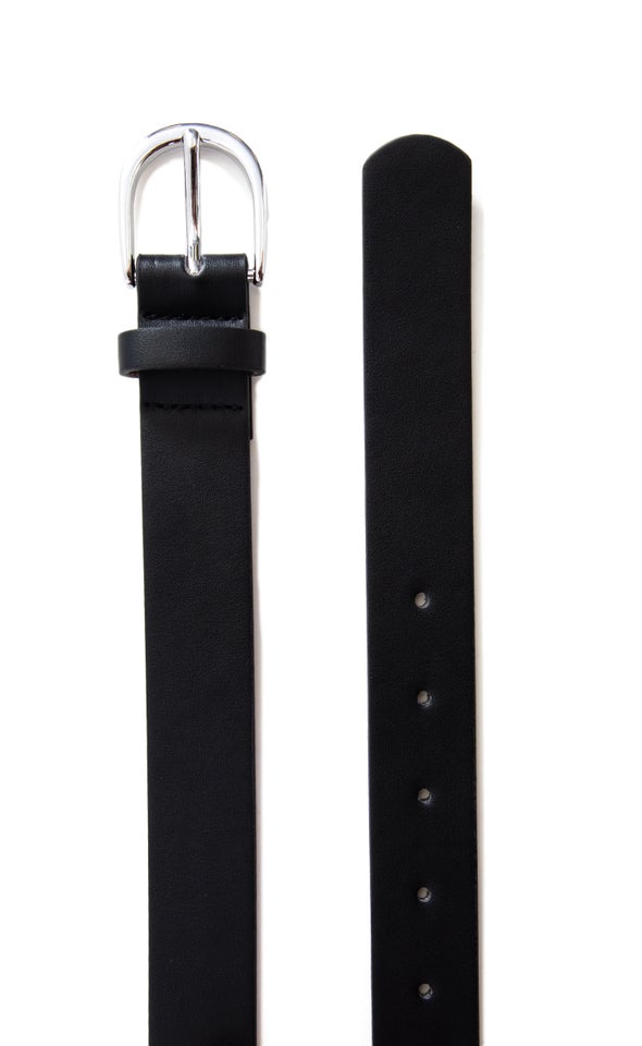 Standard Jean Belt Silver/black